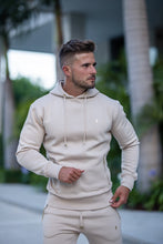 Load image into Gallery viewer, Father Sons Beige & Gold Overhead Hoodie Top with Zipped Pockets - FSH483