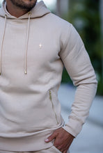 Load image into Gallery viewer, Father Sons Beige & Gold Overhead Hoodie Top with Zipped Pockets - FSH483