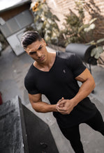 Load image into Gallery viewer, Father Sons Classic Black  Ribbed V Neck -  FSH389
