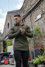 Load image into Gallery viewer, Father Sons Classic Khaki Ribbed Knit Hoodie Jumper - FSH221
