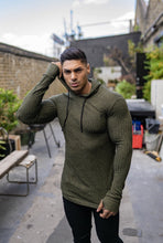 Load image into Gallery viewer, Father Sons Classic Khaki Ribbed Knit Hoodie Jumper - FSH221
