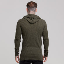 Load image into Gallery viewer, Father Sons Classic Khaki Ribbed Knit Hoodie Jumper - FSH221
