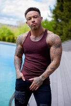 Load image into Gallery viewer, Father Sons Classic Burgundy Ribbed Knit Super Slim Vest - FSH323
